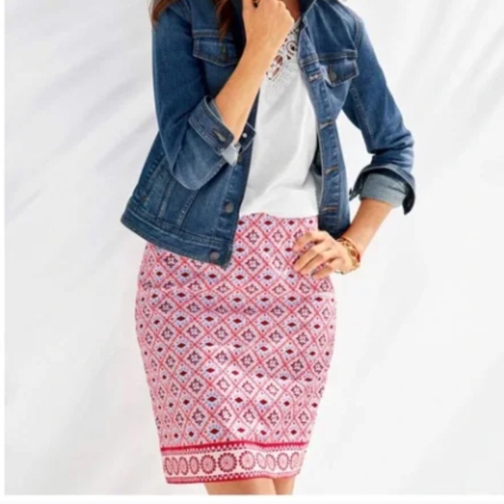 NWOT Talbots Canvas cotton a-line skirt sz6